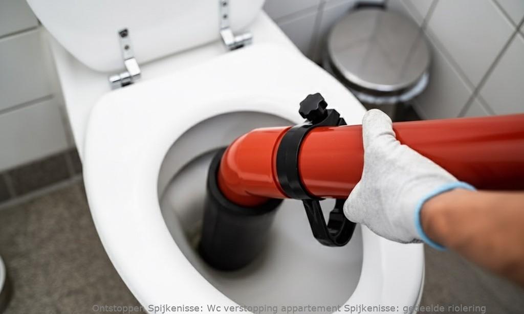 Wc verstopping appartement Spijkenisse: gedeelde riolering