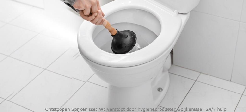 Wc verstopt door hygiëneproducten Spijkenisse? 24/7 hulp